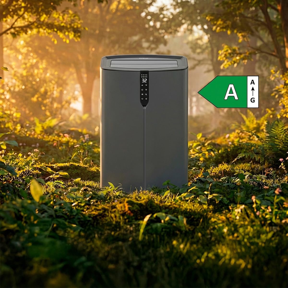 Cecotec Climatiseur Portable avec Pompe à Chaleur et Wi-Fi ForceClima 14800 Nux Heating Connected. 14000 BTU, Télécommande, Écran LED, 5 Modes, 3 Vitesses, Minuterie, Couverture 30-35 m²