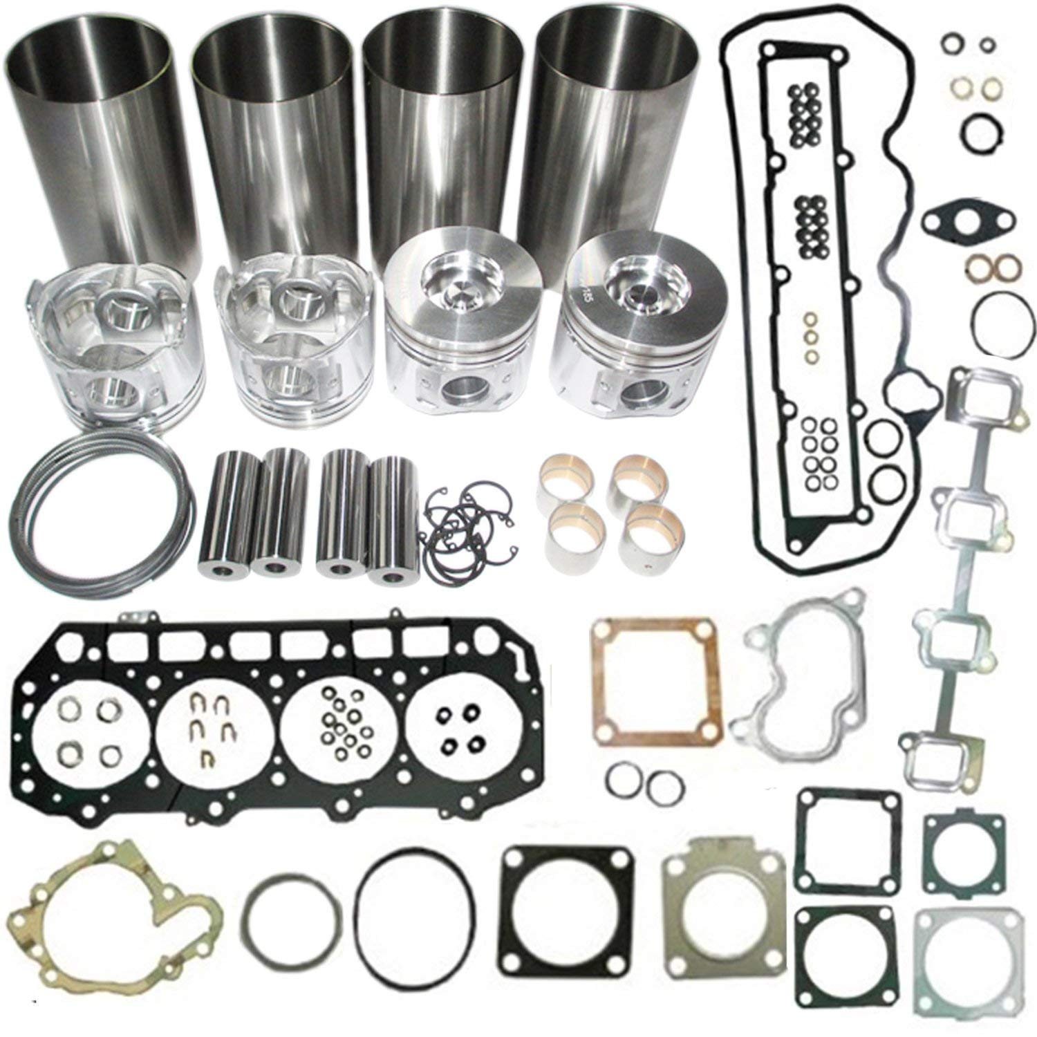 4JB1 Overhaul Rebuild Kit for Isuzu Engine 4JB1 2.8L Bobcat Loader 1213 843 853 (with Square Piston 