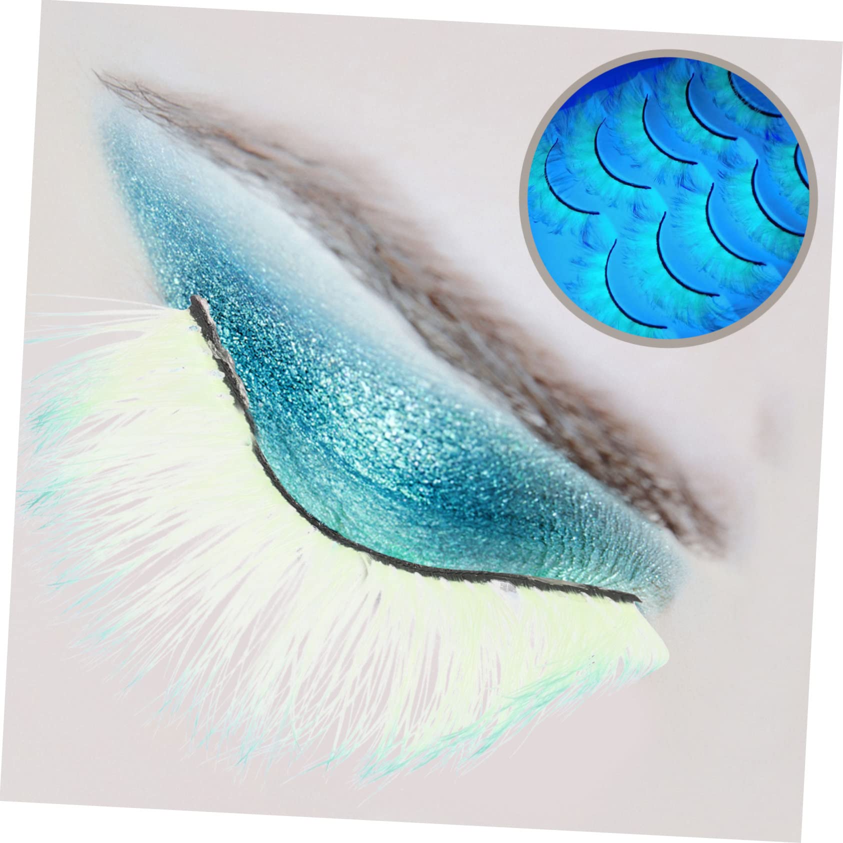 Mikinona 25 Paia ciglia finte ciglia colorate Trucco estensioni delle ciglia fluorescenti extension ciglia colorati ciglia di ragazze aspetto naturale delle ciglia Imitazione