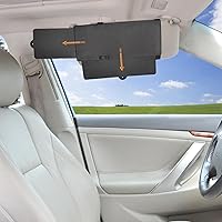 Vista 3 de Extensor de visera de automóvil, extensor de parasol para parabrisas y ventana lateral (negro)