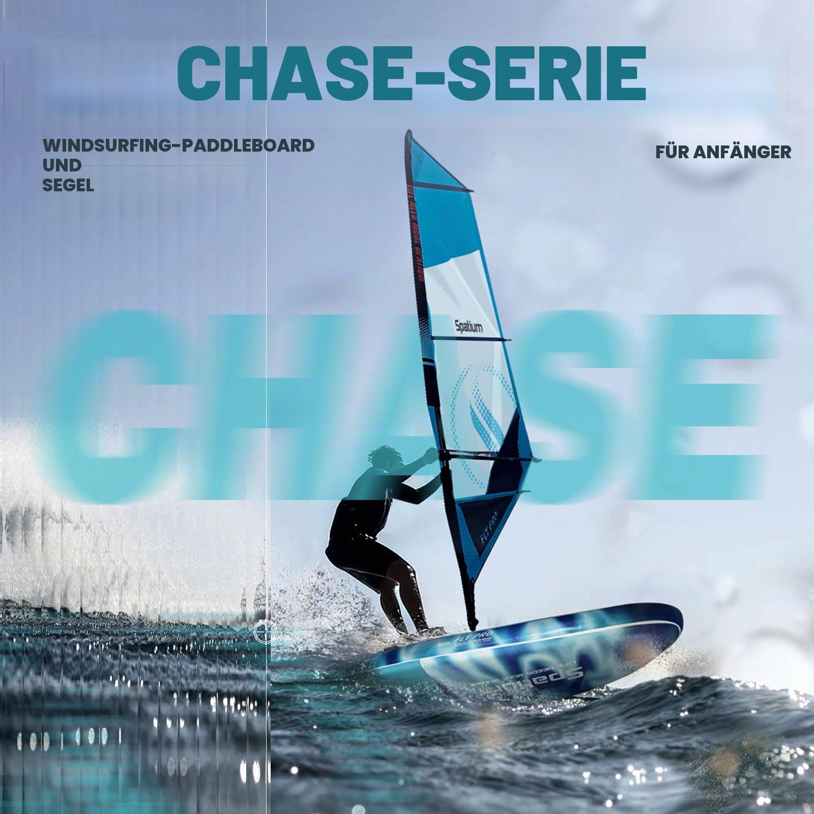 Spatium Windsurf Sail Professionelles aufblasbares Sup Paddle Board Windsurfbrett mit Segel Windsurfing Boards