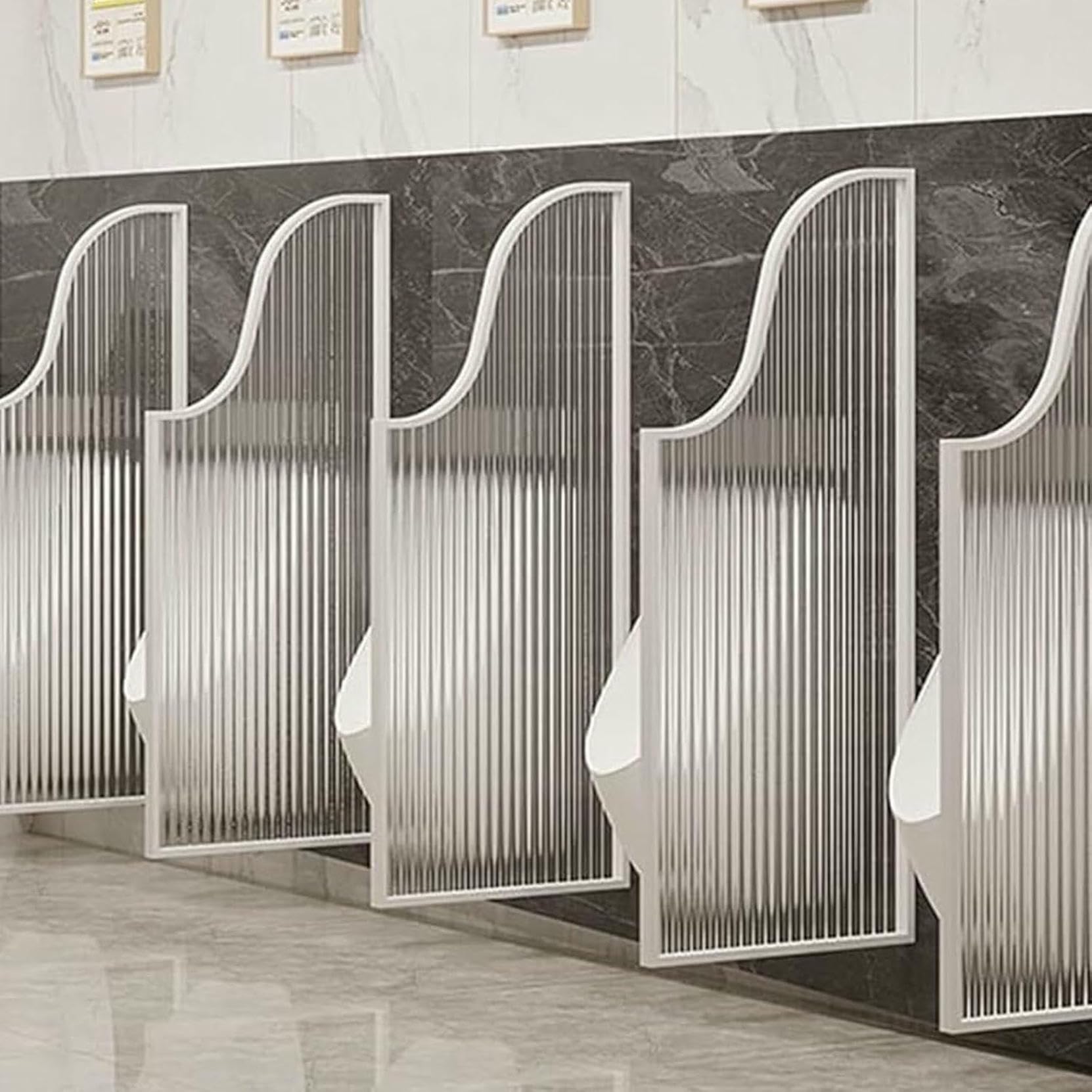 GTHTUHFD Urinal Privacy Screen Partition, Public Health Divider For Schools And Public Restrooms, Men‘S Urinal Partition For Enhanced Privacy And Hygiene,White-2pcs