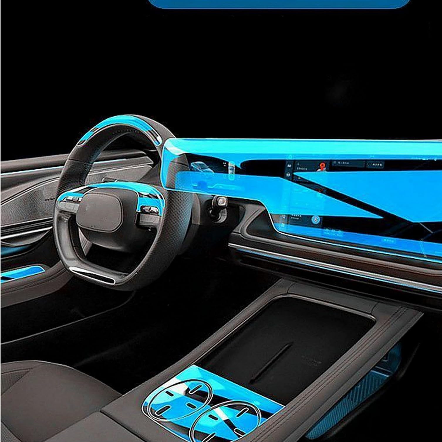 Film protection XPENG P7i console centrale et navigation TPU - 2
