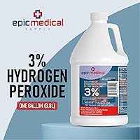 Vista 2 de 3% Peróxido de hidrógeno - Antiséptico de primeros auxilios y limpiador multiusos - Lavado tópico para cortes, raspaduras y cortes menores