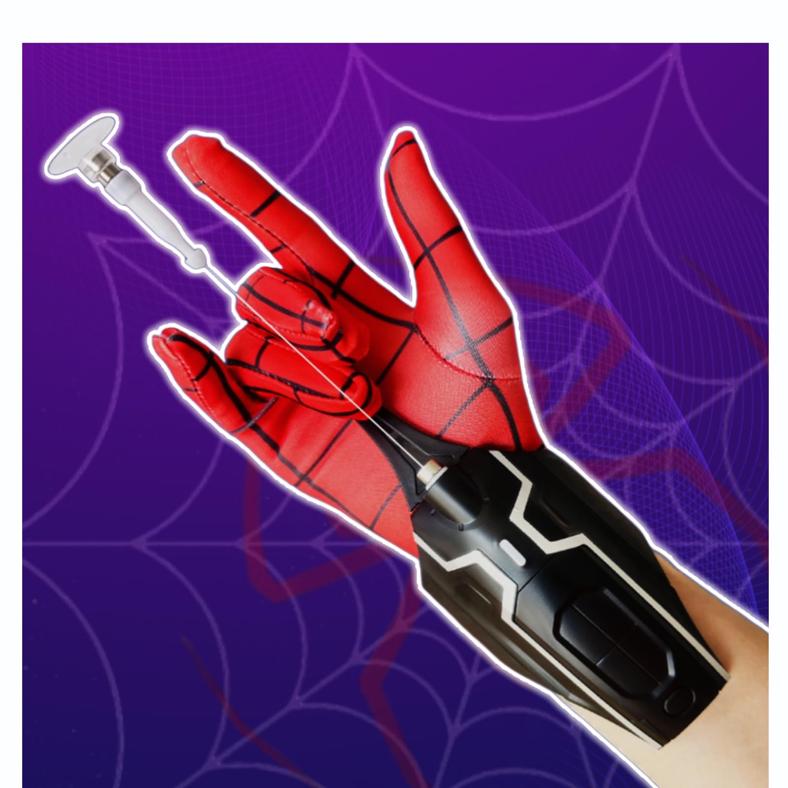Spider Web Shooters 2.0 Upgraded Version with Gloves ，Real Web Launcher ，Spider Rope Launcher，Cool Stuff Fun Toys， Superhero Role-Play - Fun Gift for Teens and Kids Cosplay