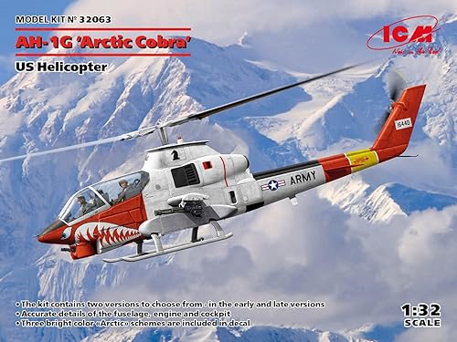 Miniatura 2 de ICM 32063 Modelo de avión de plástico AH-1G 'Arctic Cobra', Modelo de helicóptero estadounidense - Escala 1:32
