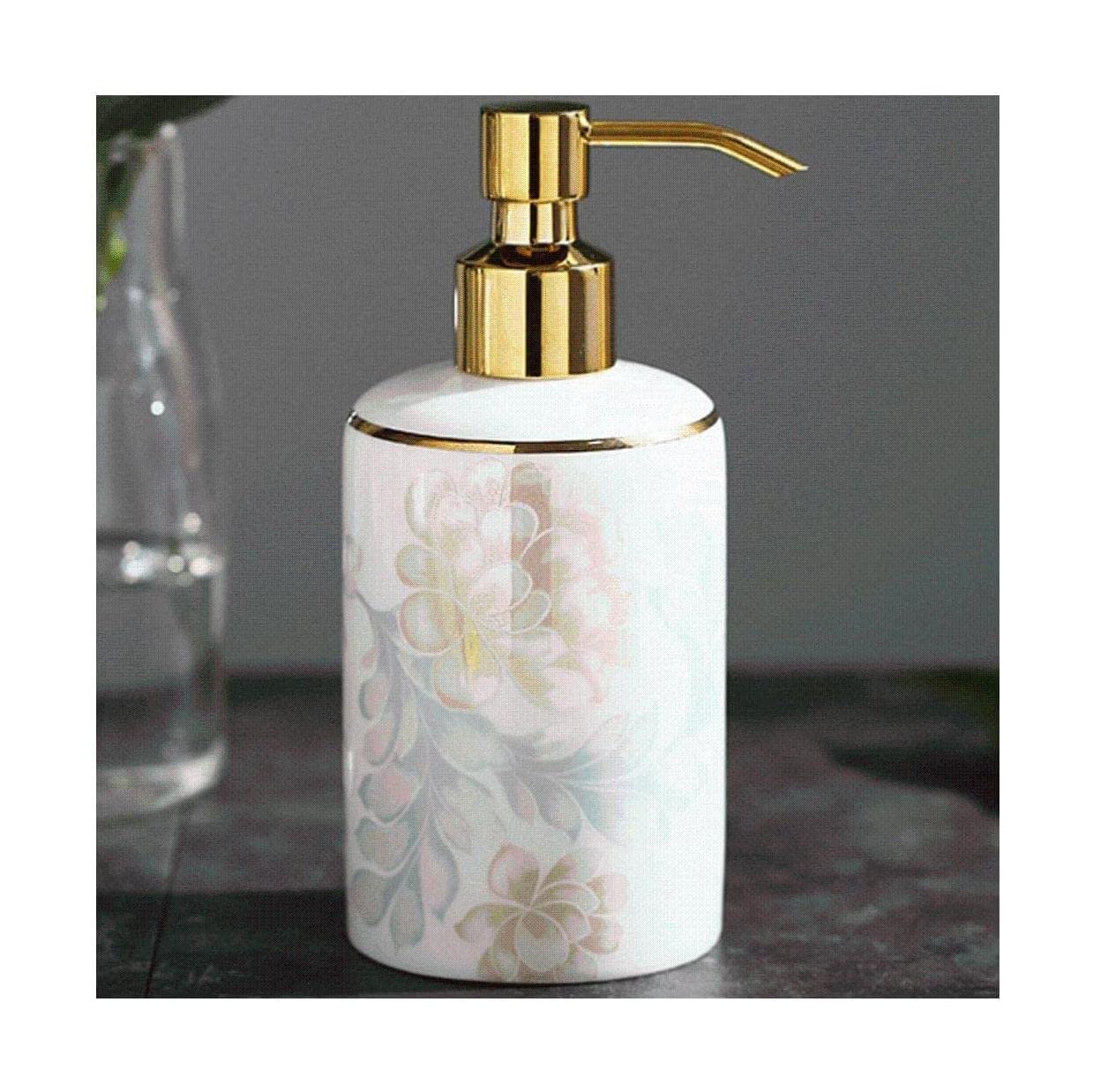 NZPOST Distributore di Sapone Ricaricabile Distributore di Sapone in Ceramica 18,5 Once Distributori di lozione Ricaricabili Distributore di Sapone e lozione da banco (I)