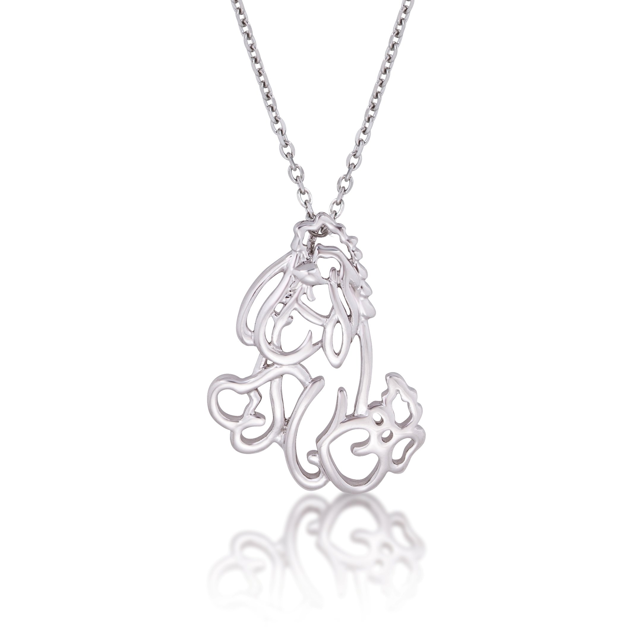 Couture Kingdom White Gold Plated Winnie The Pooh Eeyore Outline
