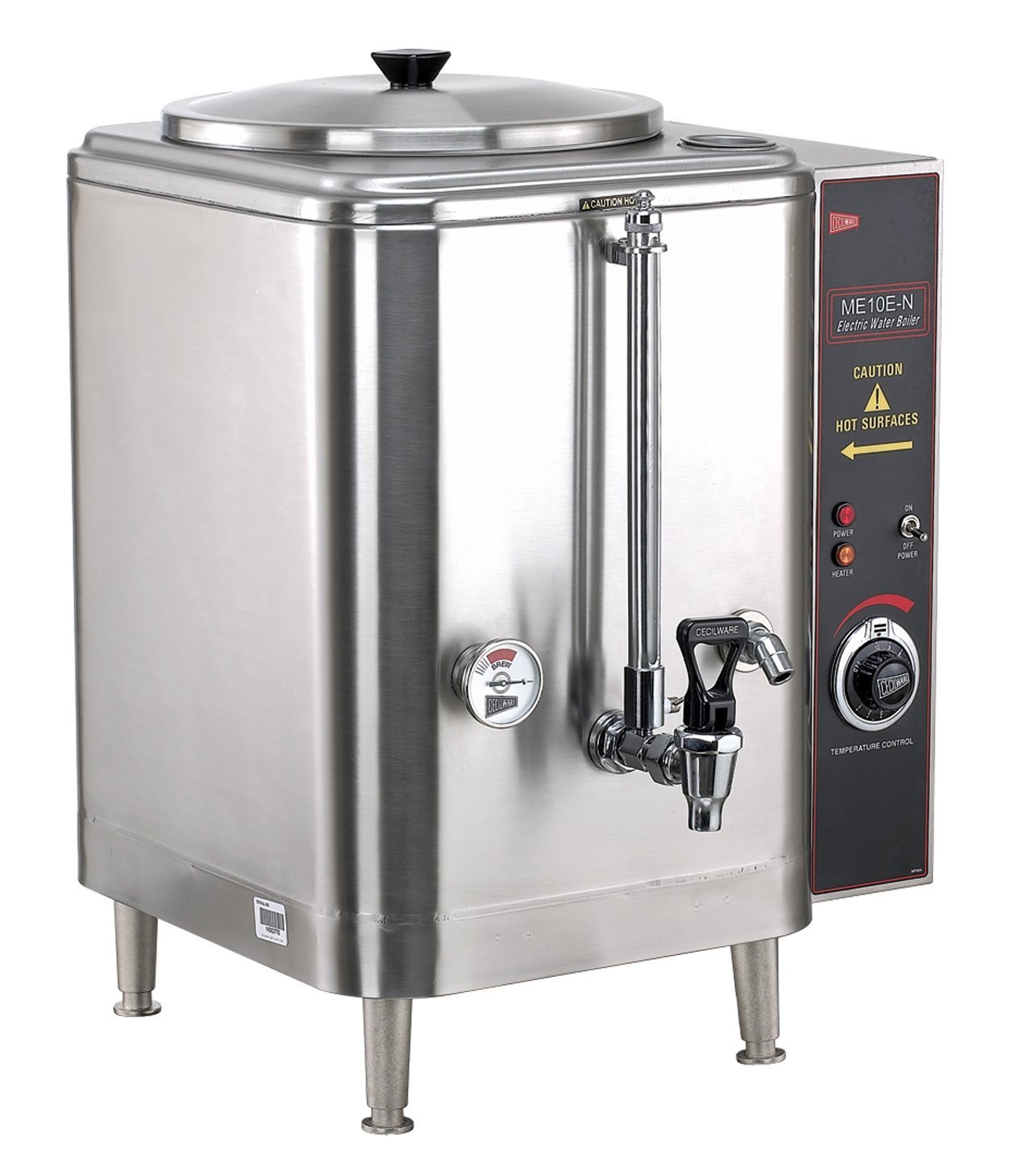 Grindmaster-Cecilware ME10EN 120-volt/1pH Electric Water Boiler, 10-Gallon, Stainless Steel