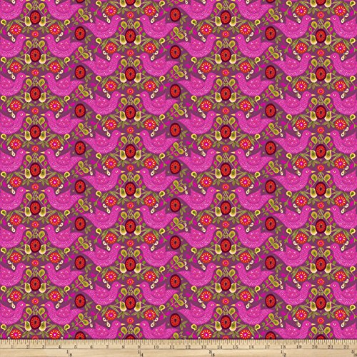 Westminster/Rowan Garden Dreams Birds Quilt Fabric By The Yard, Pink