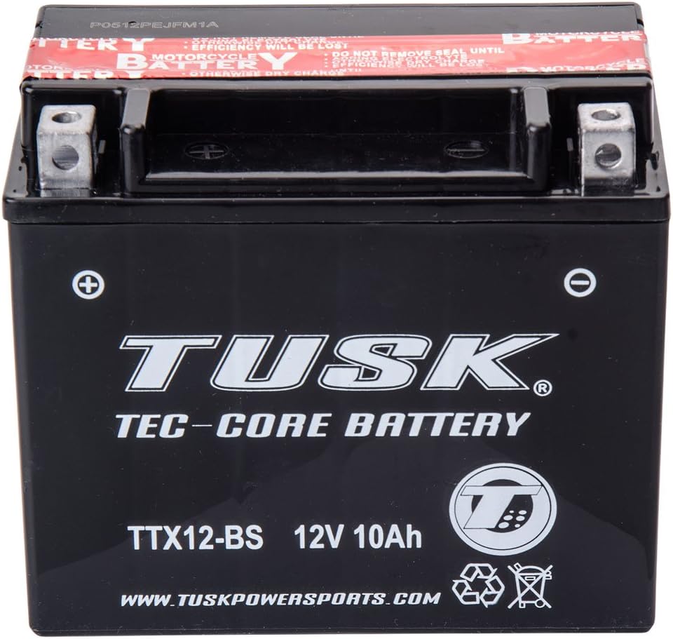 Tusk Tec-Core Battery with Acid TTX12BS Maintenance-Free Compatible with Honda TRX 250 RECON/ES 1997-2024