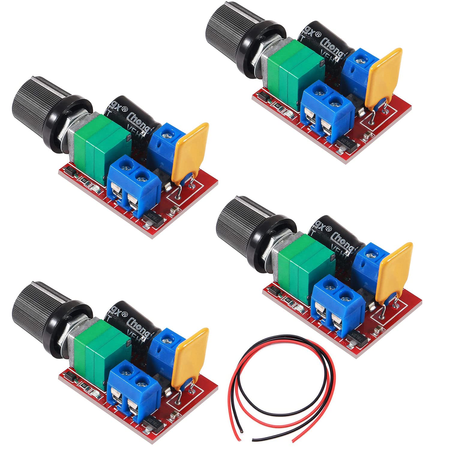 RUNCCI-YUN 4 Sztuk 3v 6v 12v 24v 35v 5A DC Regulator Prędkości Silnika PWM,Ściemniacz LED,Moduł Regulowany Przełącznik Prędkości Przełącznik
