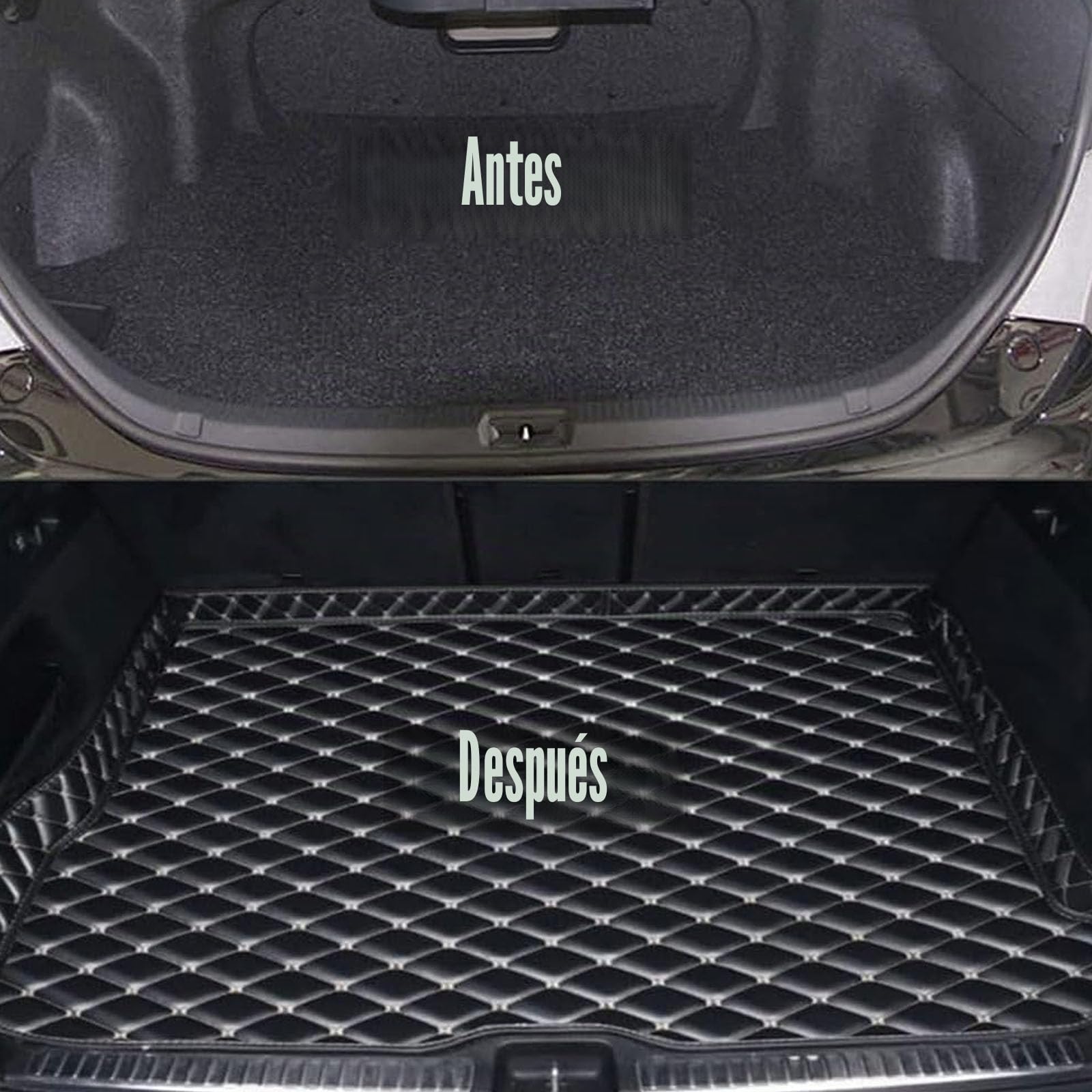 Alfombrilla Maletero Coche para Tiggo 7 para Pro para EBRO S700 para PHEV, Cuero Alfombra Protectora Bandeja Forro Impermeable Antideslizante Protectora Accesorios