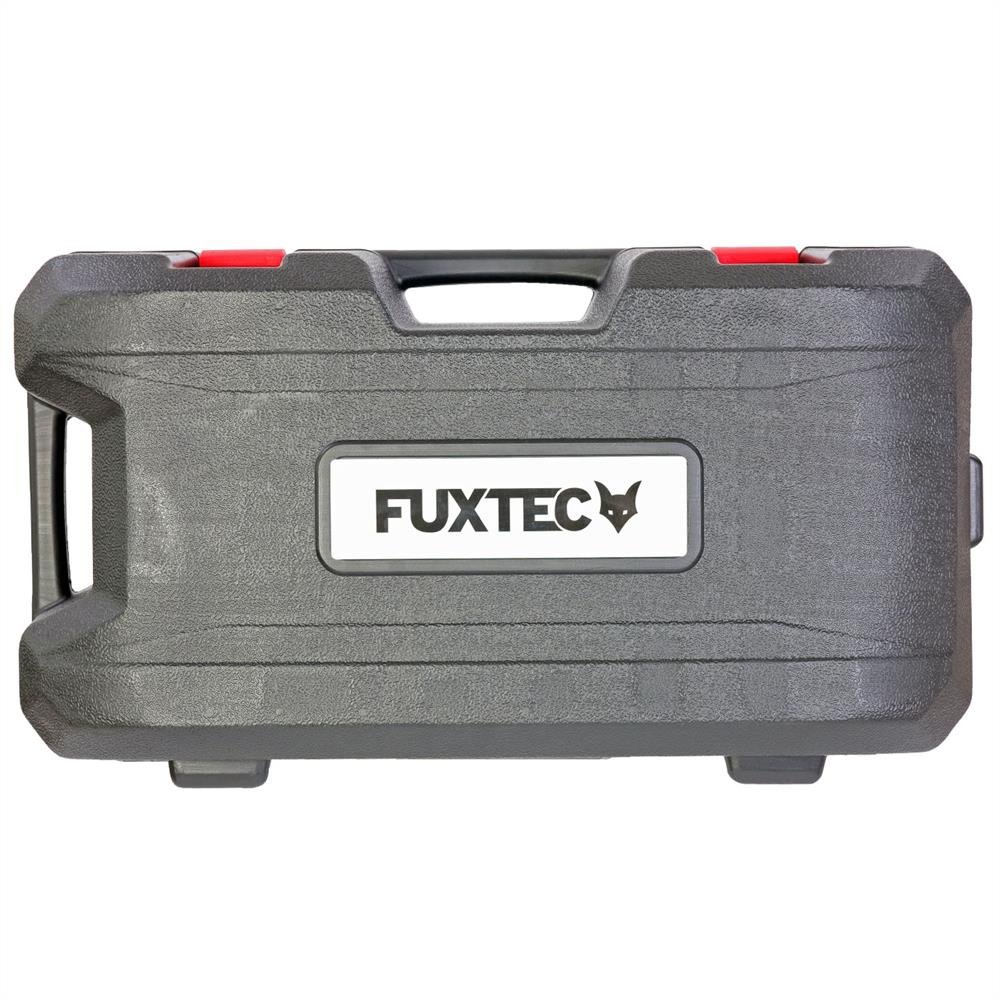 Martillo Demoledor de gasolina 32,7 cc FUXTEC FX-PR165 Motor de 2 tiempos con dos adaptadores de 20-45 mm y 46-80 mm para postes de madera, metal y aglomerado