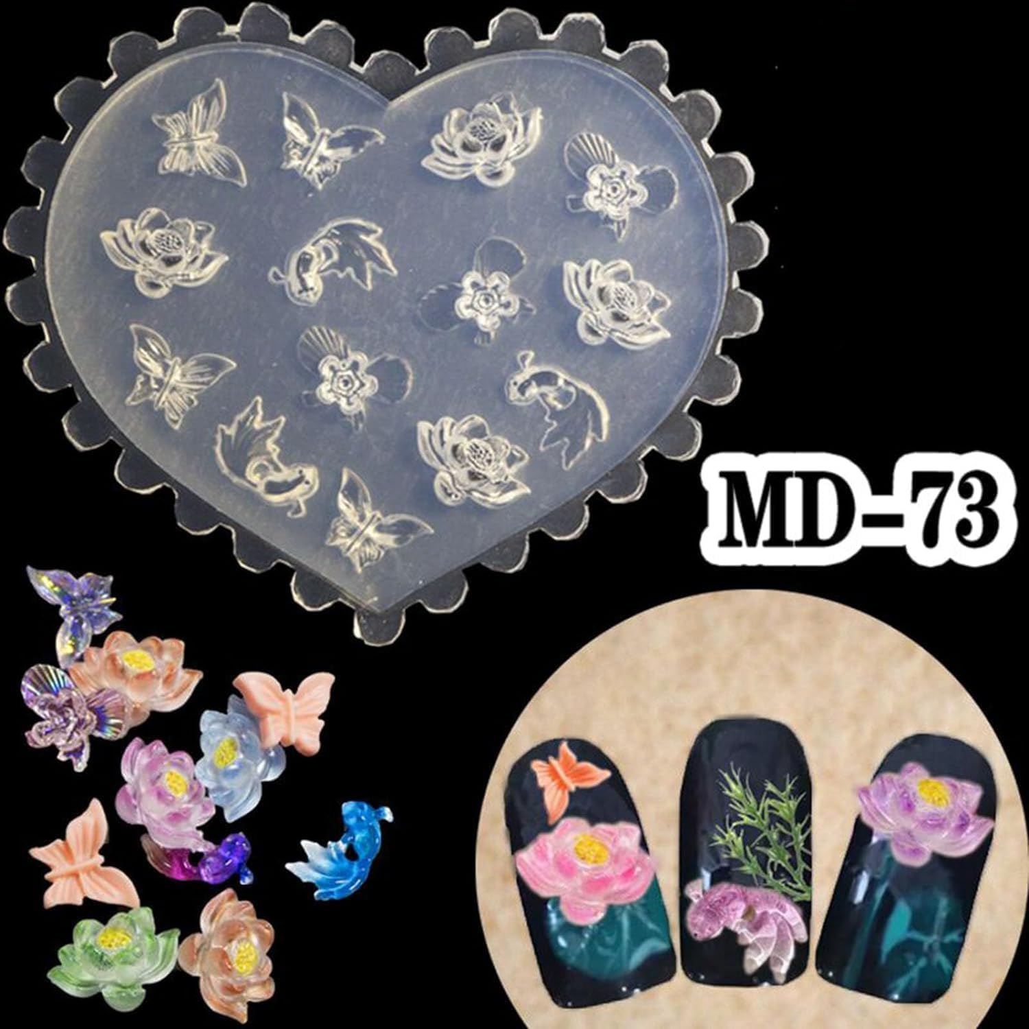 White 3D Bowknot Silicone Nail Art Mold, DIY Bowknot Silicone Nail Decortive Design Mold Nail Art Making Tools Mould Can Be Used Repeatedly,Nail Tips,Beauty and Personal Care