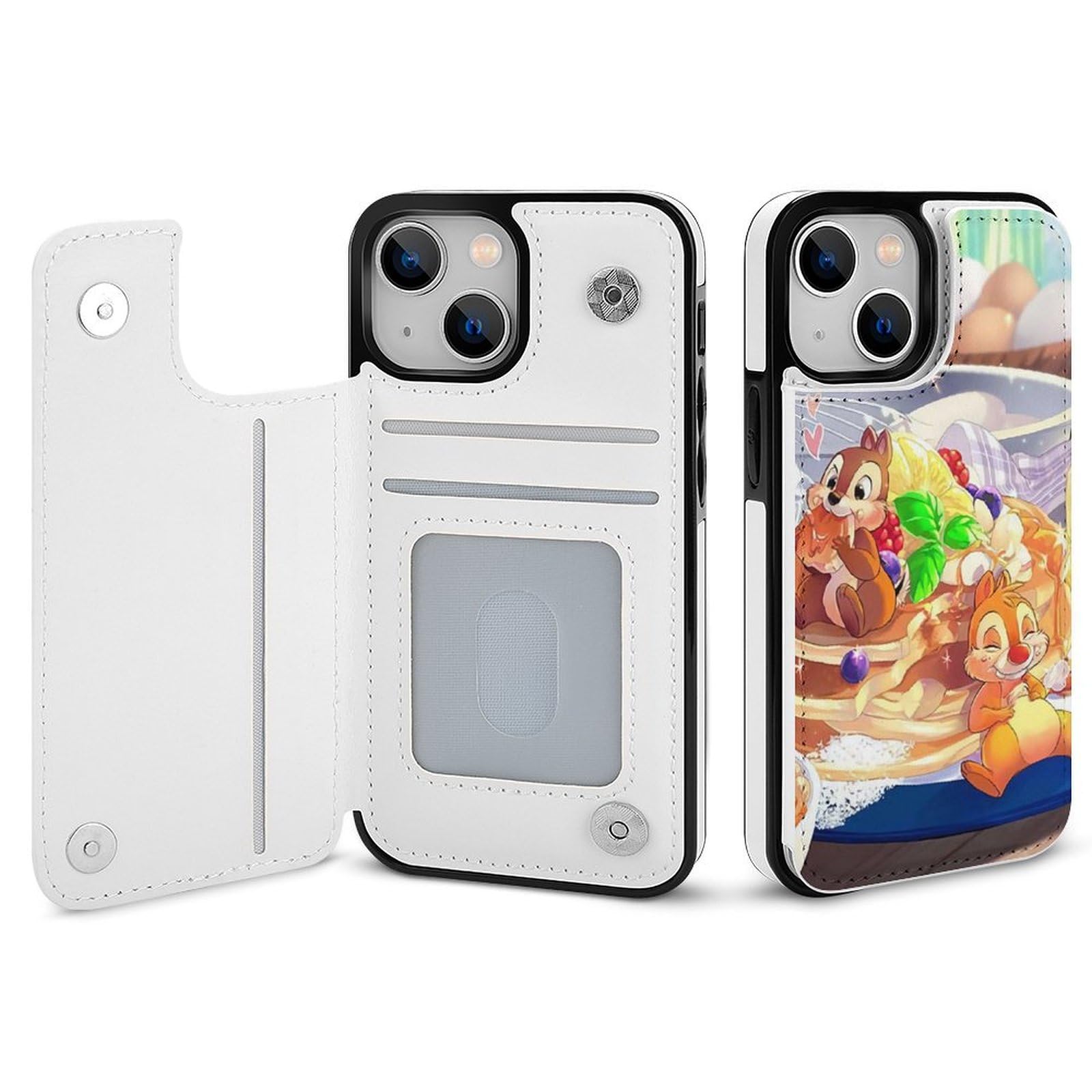 iPhone X スマホブックタイプケース Chip and Dale ブラウン iPhoneX ケース 手帳型 おしゃれ ブランド 本革 栃木レザー