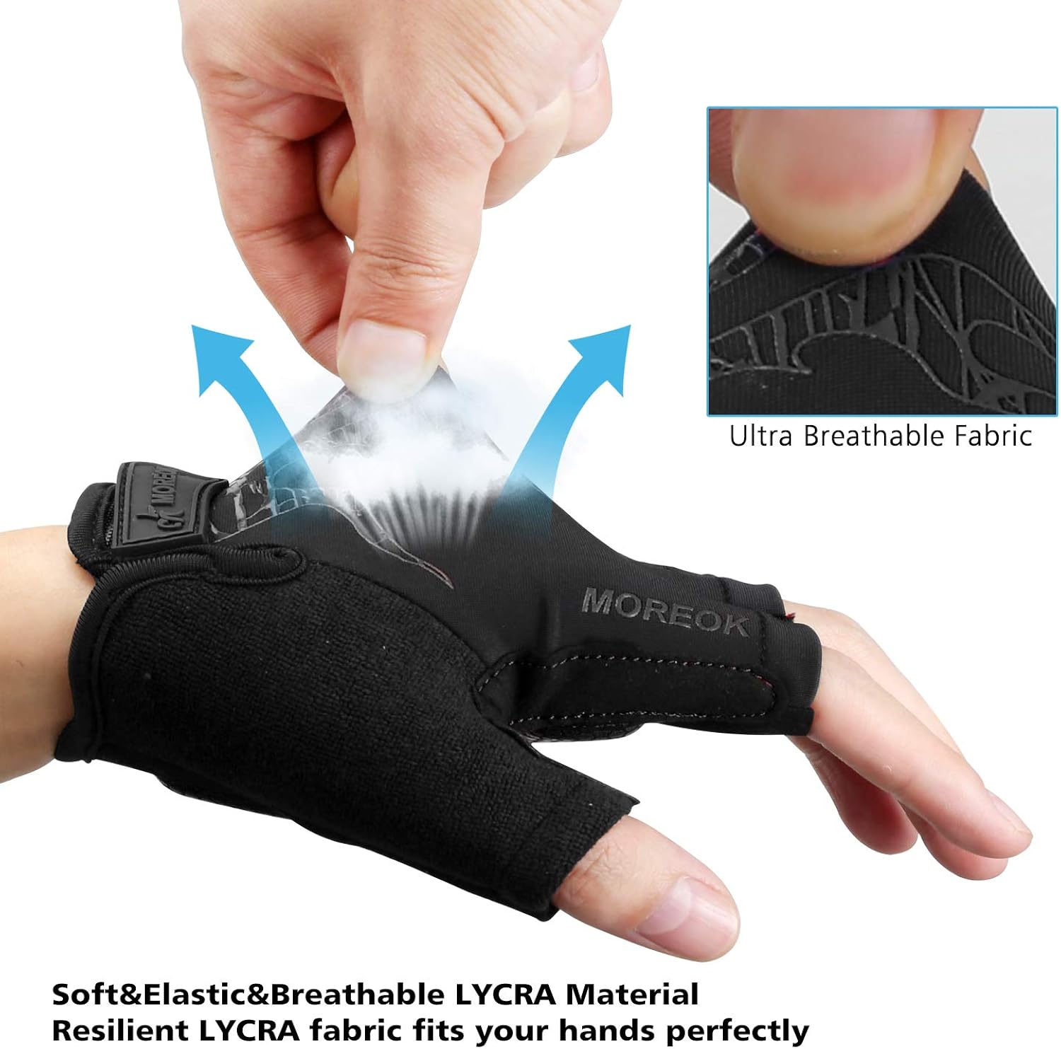 MOREOK Cycling Gloves Bike Gloves for Men/Women-[5MM Gel Pad] Biking Gloves Half Finger Road Bike MTB Bicycle Gloves-for Cycling /Workout/Motorcycle /Gym/Training/Outdoor : Clothing, Shoes & Jewelry