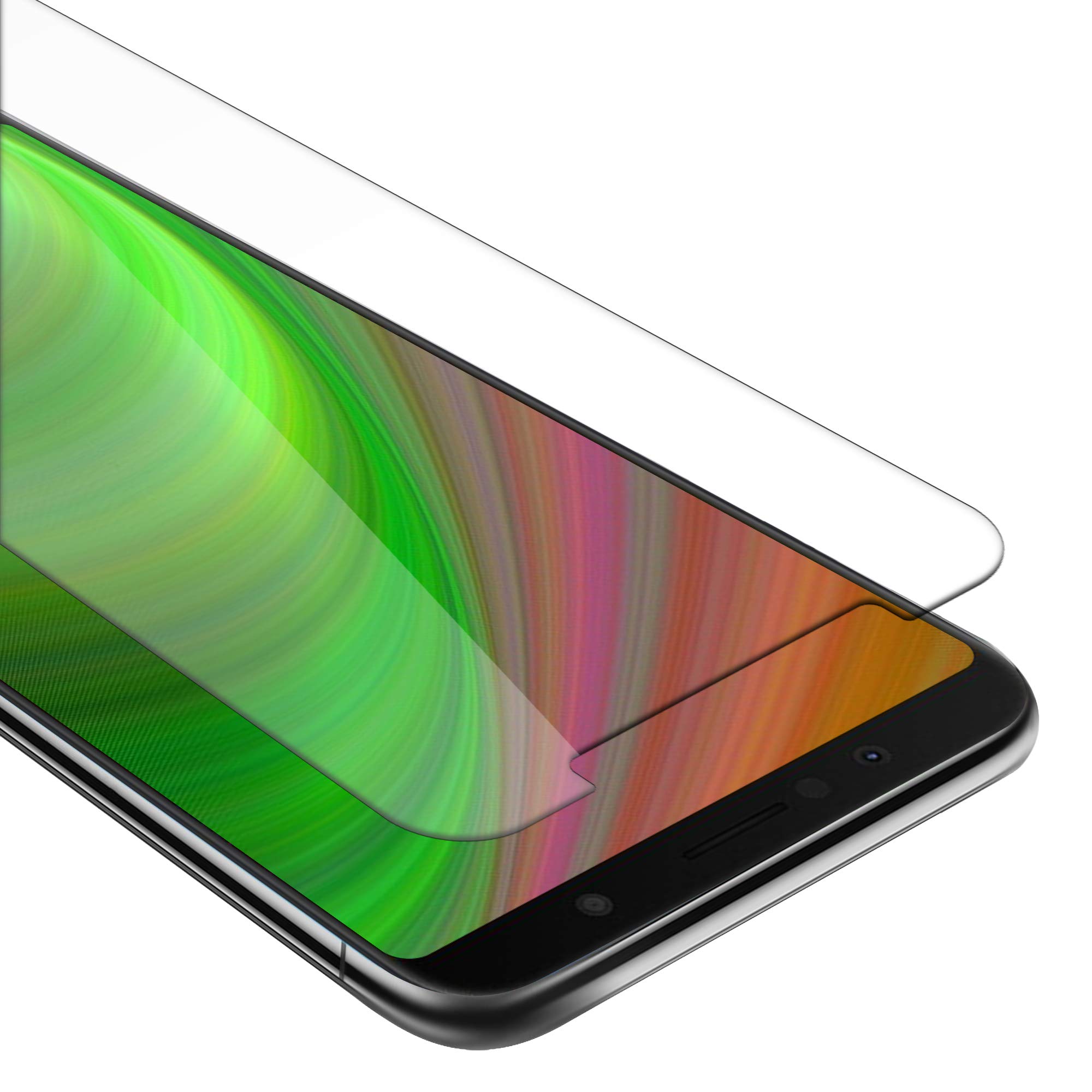 CADORABO - Pellicola Armatura A Schermo Intero Compatibile Con Asus Zenfone 7 Pro In Trasparente Con Nero - Vetro Temperato (tempered) Di Protezione Del Display In Durezza 9h Con 3d Touch