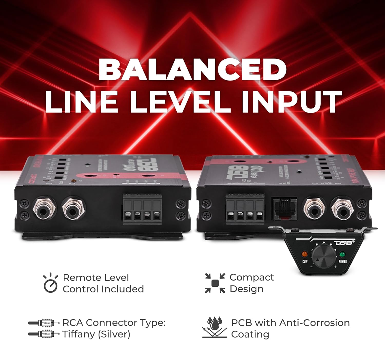 DS18 DBPX200 Digital Bass Processor with Hi to Low Signal Converter & Speaker Emulator, Digital Bass Restoration Processor, 2-Channel Preamp Input/Output, Fully Adjustable Bass (Mexico Design)