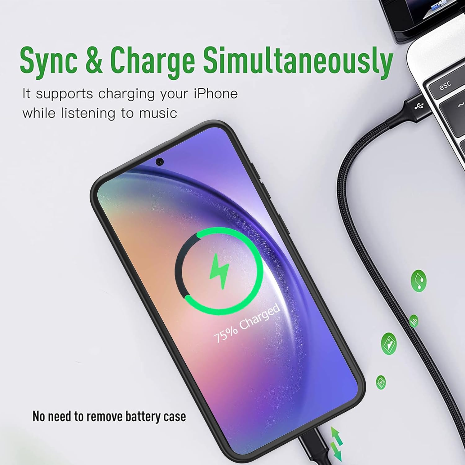 Battery Case for Galaxy A54, [12000mAh] Slim Rechargeable Smart Extended Charging Case Compatible with Galaxy A54(6.4 inch) Backup Power Battery Pack Charger Cover-Black