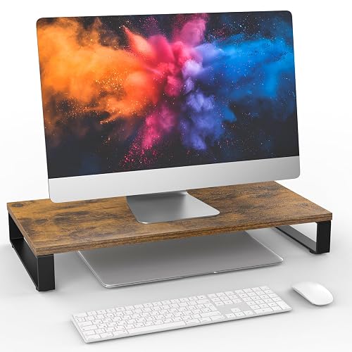 XINYAO Wood & Steel Monitor Stand Riser with Storage