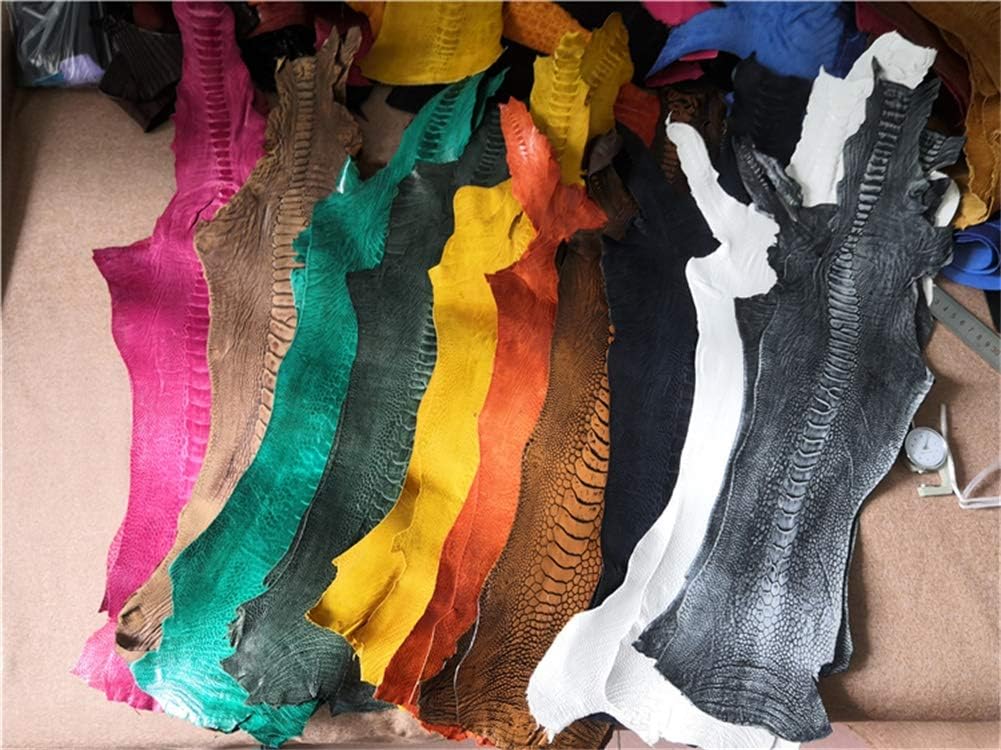 Ostrich Leg Leather Skin Hide Craft Nature Leather Whole Piece Craft Material for Wallet Handbag Decoration