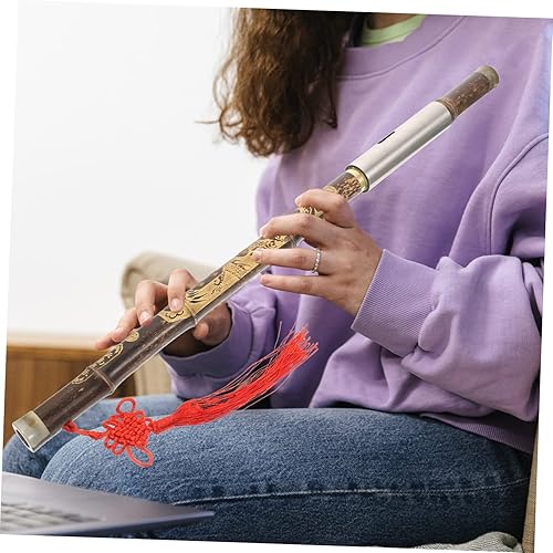 Miniatura 9 de SHOWERORO Cruz Blow Bau Instrumento de viento tradicional Bambú Bawu Silbato Flauta Shakuhachi Bawu Flauta de bambú Clarinete Nacional Bawu Flauta