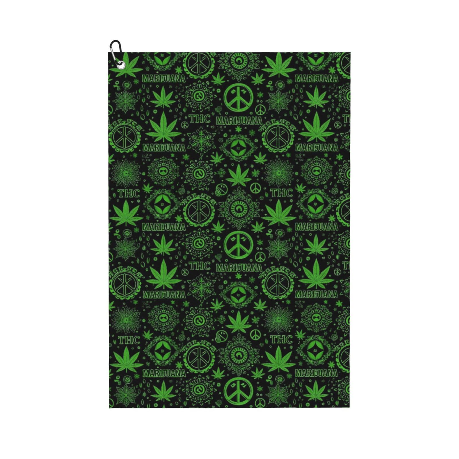 BSDFGSDD Green Weedleaf Leaf Flag Golf Towel 24 x 16 inches