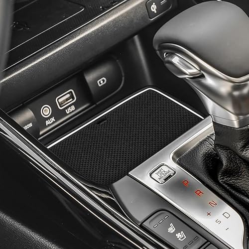 Miniatura 5 de SMABEE Tapete antideslizante para puerta de automóvil para Kia Forte GT GT-line 2022-2024 / Kia K3 Cerato 2021-2024 - Forro de consola central para