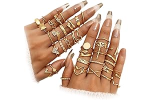 Rings for Fat Fingers: 19-36 Pcs Boho Knuckle Ring Set