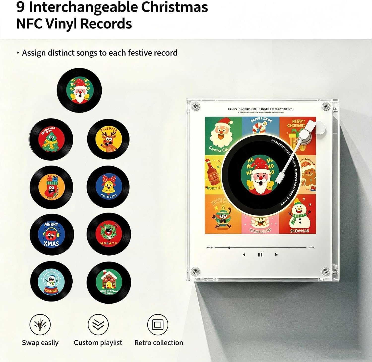 Magnet-Musikbox für den Kühlschrank | Musik-Magnete Vinyl-Plattenspieler