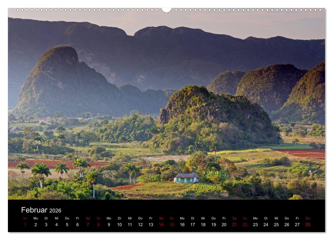 Kuba 2026 (hochwertiger Premium Wandkalender 2026 DIN A2 quer), Kunstdruck in Hochglanz: Landschaft, Architektur, Strand und Oldtimer in Kuba (CALVENDO Orte)