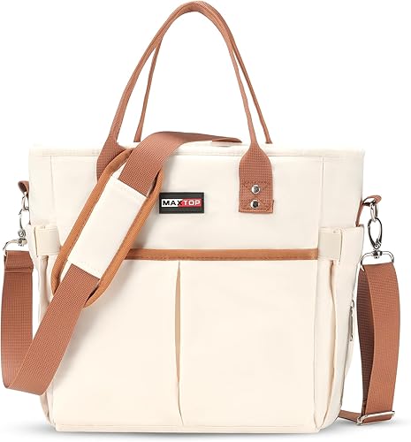 MAXTOP Lonchera térmica térmica con bolsillo amplio abierto, reutilizable, a prueba de fugas, con correa de hombro extraíble, para adultos, mujeres,