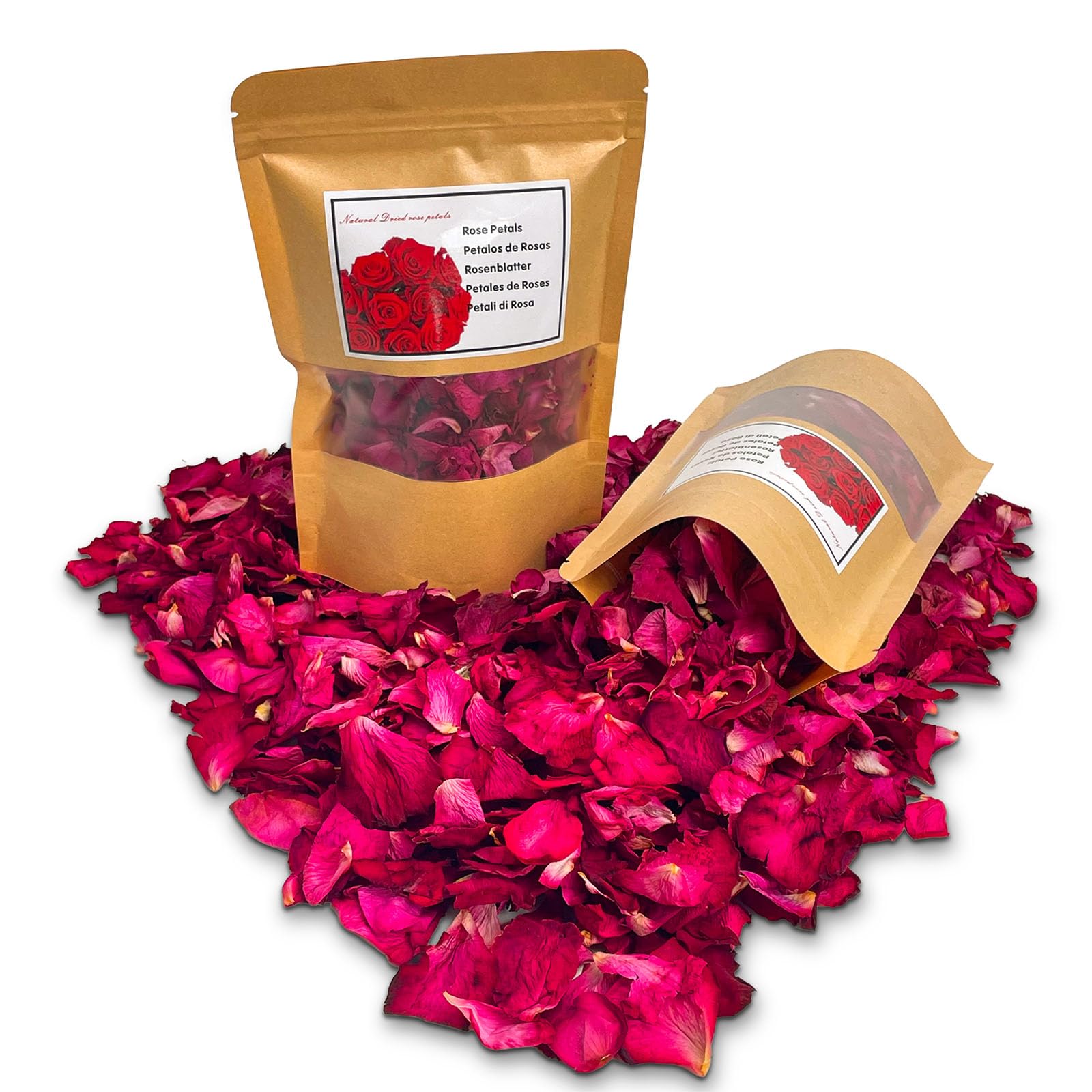 Fortuetenal flowers Fortunate Flowers Red Dried Rose Petals - dried and preserved flora | Mubboo