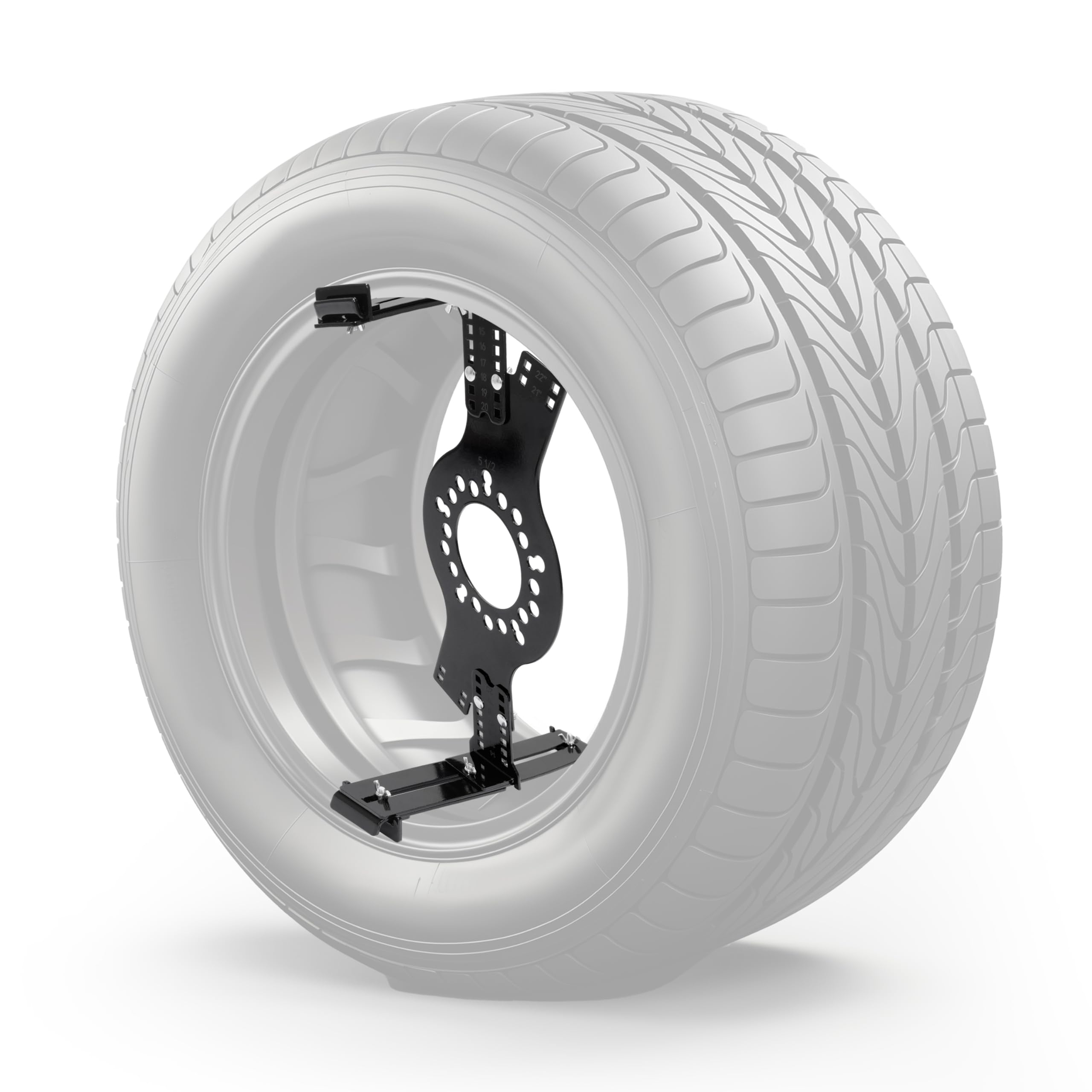 BALOCEO Wheel Fitment Tool Simulator Tire/Rim Size Measuring Mockup Tool Fit 14 to 22" Wheel Diameters and 7 to 17" Wheel Widths, 5-Lug Wheel Bolt