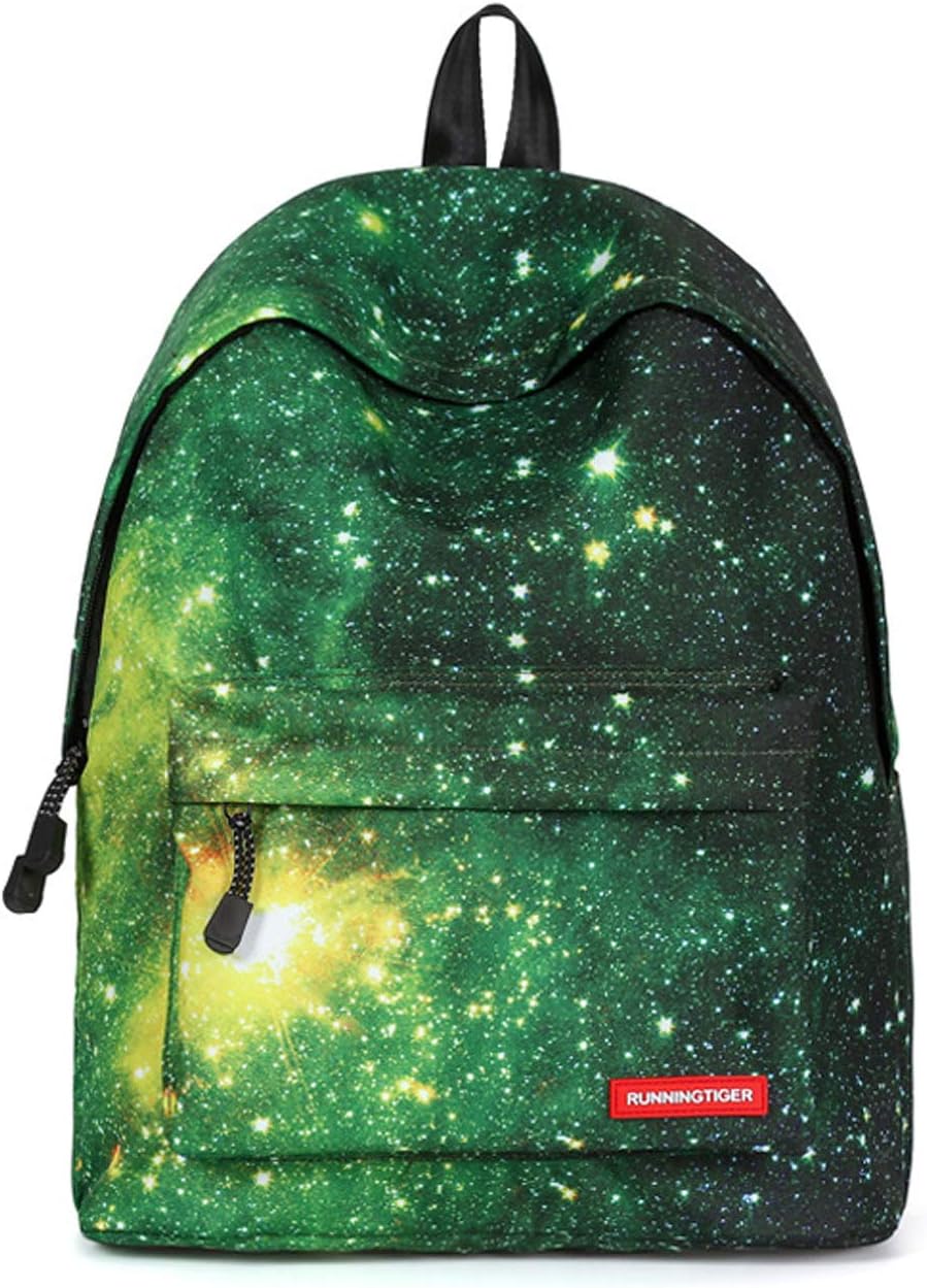 Unisex Casual Daypack Backpacks Galaxy School Bag for Girls High School Teens Knapsack Women Travel Laptop Rucksack College Bookbag with Pencil Case Pouch Waterproof Polyester