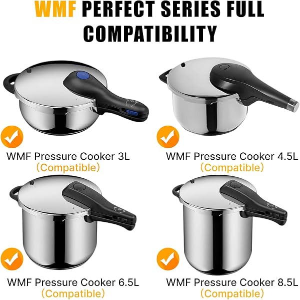 Joint Autocuiseur 22 cm Compatible avec WMF Perfect, Joint Cocotte Minute Seb 6L, en Silicone Alimentaire pour Pressure Cooker 3L/4,5L/6,5L/8,5L - 5