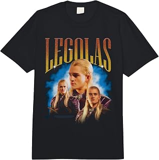 Lord of The Rings Legolas Vintage Bootleg Portrait Elf Movie Comfort Colors Adult Heavyweight T-Shirt