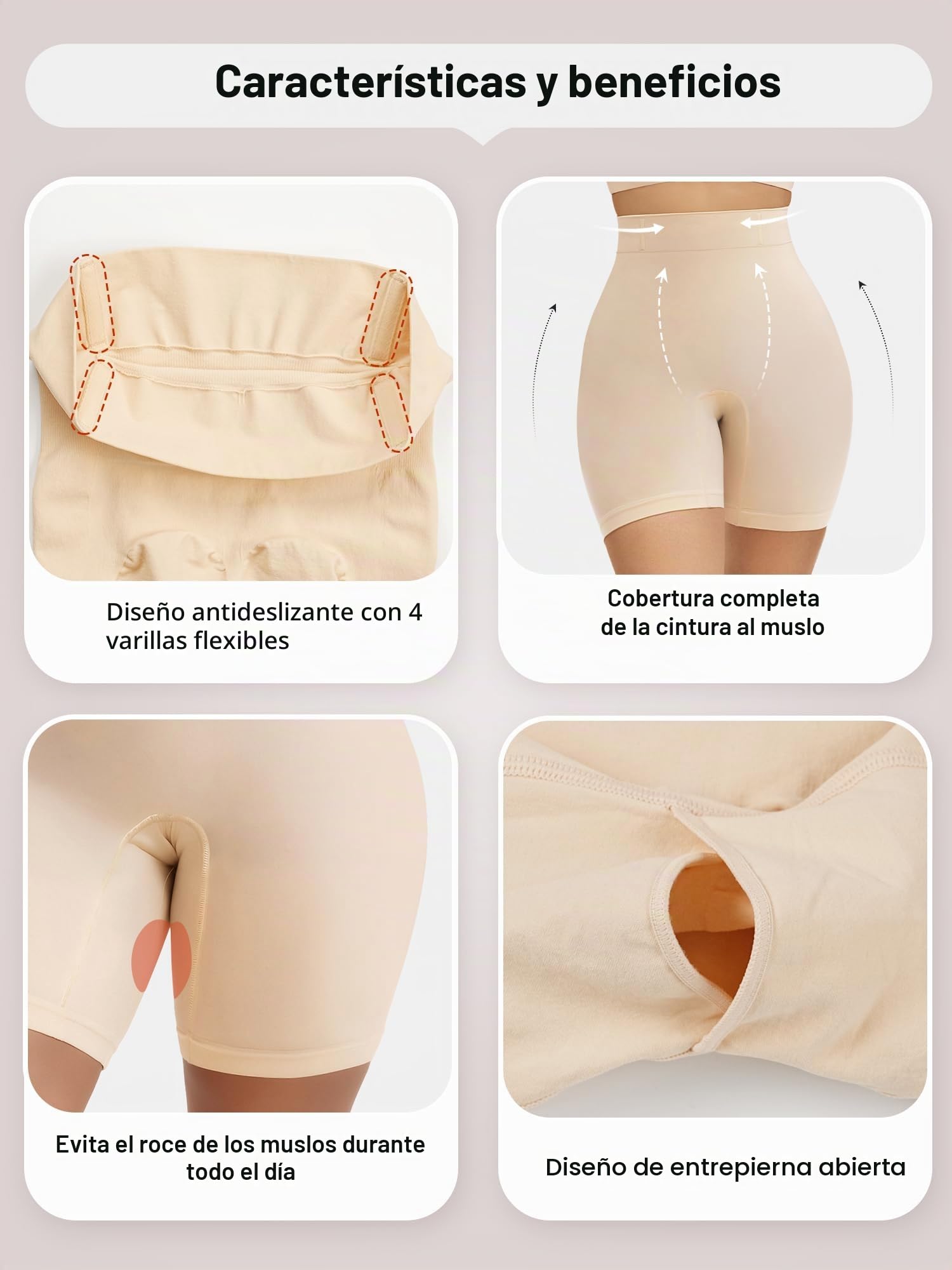SHAPERX Braga Faja Reductora Mujer Invisible Ropa Interior Moldeadora Adelgazante Braguitas Shapewear Control de Abdomen