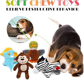 Pet Supplies : Nocciola Dog Squeaky Toys, 5 PCS Crinkle Plush Dog Toys, No Stuffing Dog Toys For Small Medium Large Dogs, Stuffless Puppy Toys For Boredom