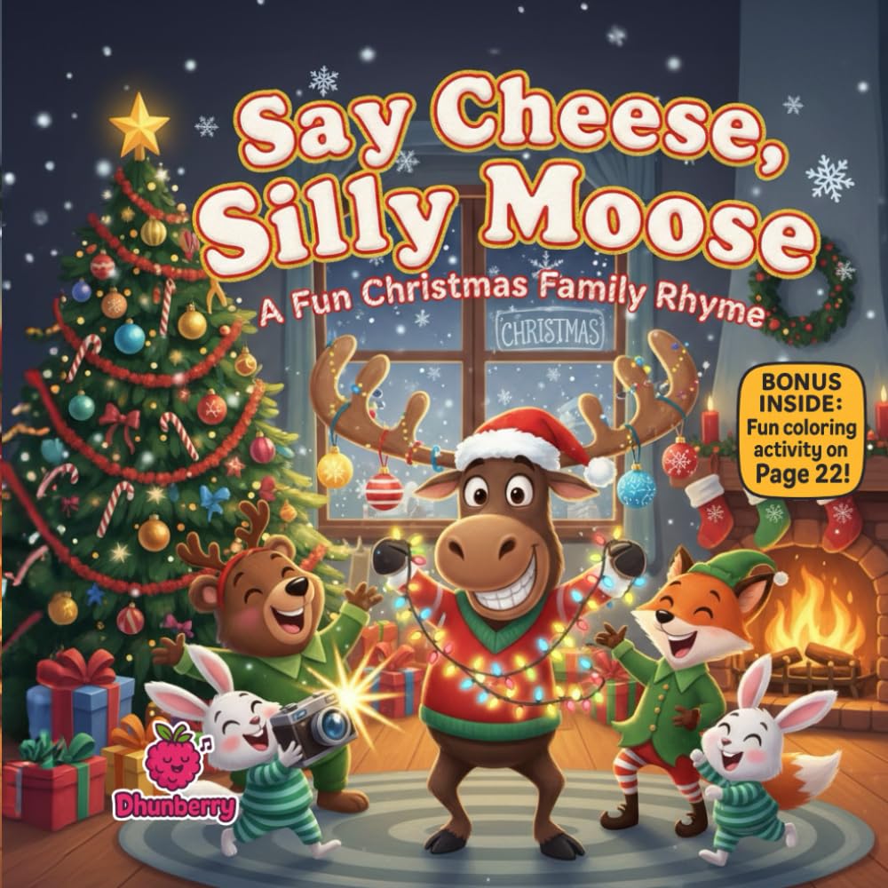 Say Cheese, Silly Moose: A Hilarious Christmas Family Rhyme: A fun rhyming picture book about laughter, family chaos, and embracing imperfection (Kids christmas books)