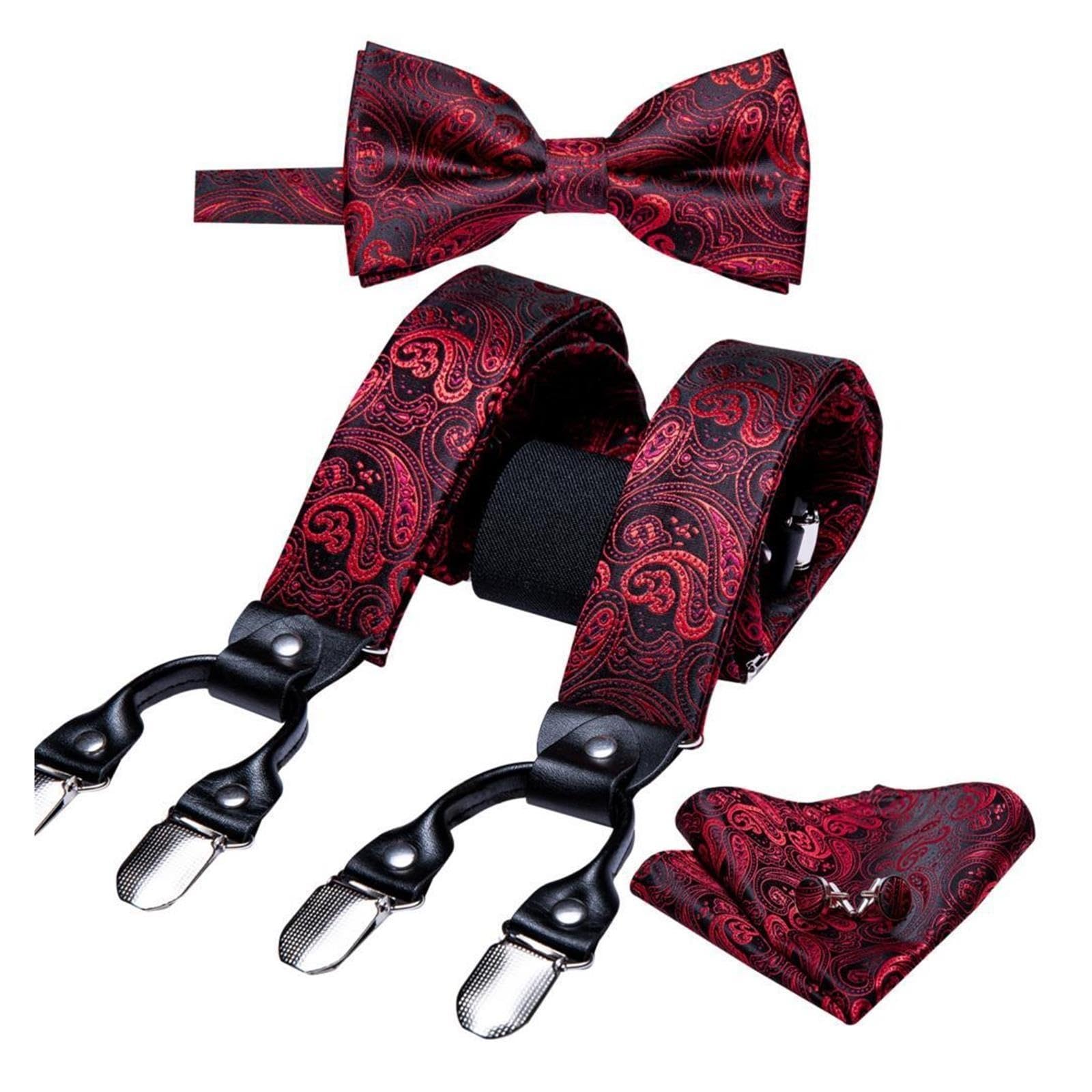 Set papillon con bretelle da uomo