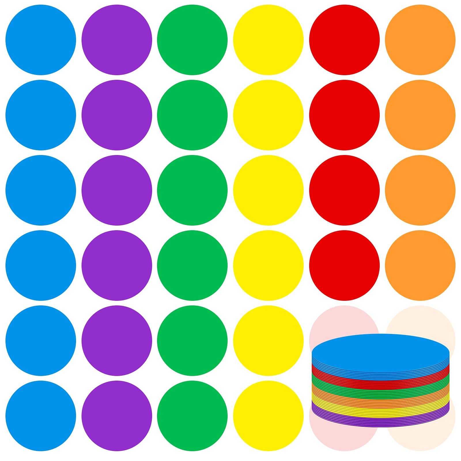 Buy 6Inch Vinly Floor Stickers Floor Dots for Classroom IKAYAS