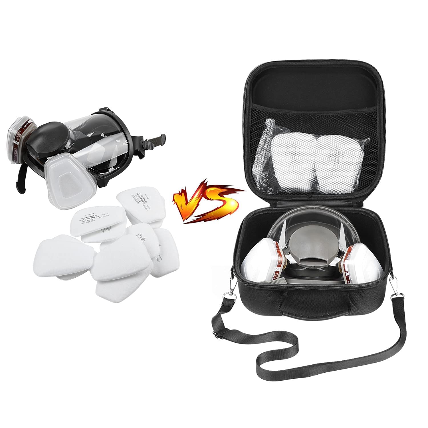 Funda Protectora rígida para respirador Facial 3M, Reutilizable, 6700, 6800, 6900, Color Negro