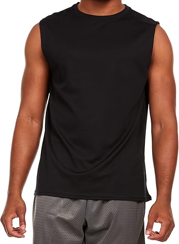 Russell Athletic Dri-Power - Camiseta sin mangas ajustada para hombre, para gimnasio, playa, correr, equipo de baloncesto