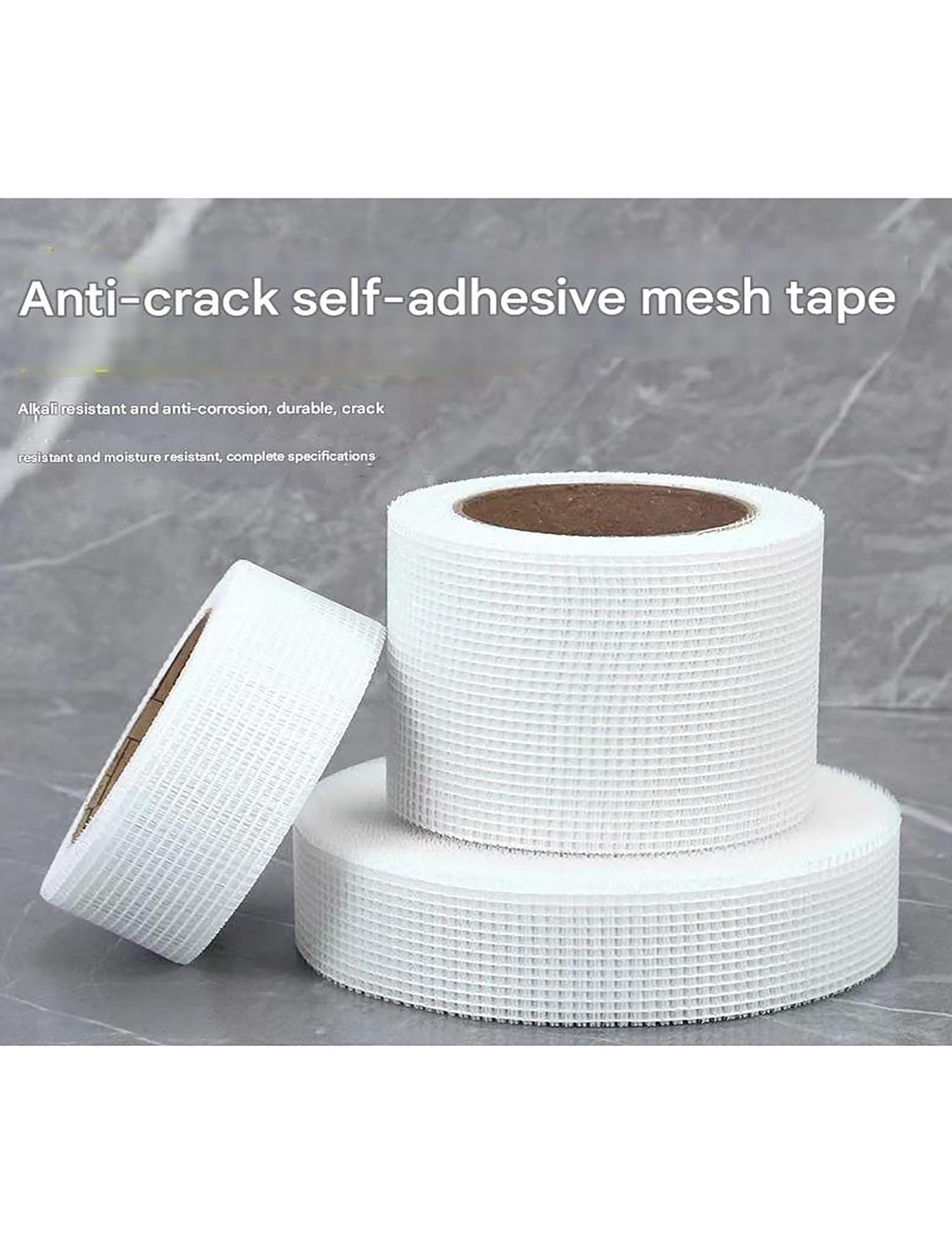 Nastro Fibra Vetro Cartongesso 10cm X 90m - Autoadesivo Per Riparazioni - Foto 11