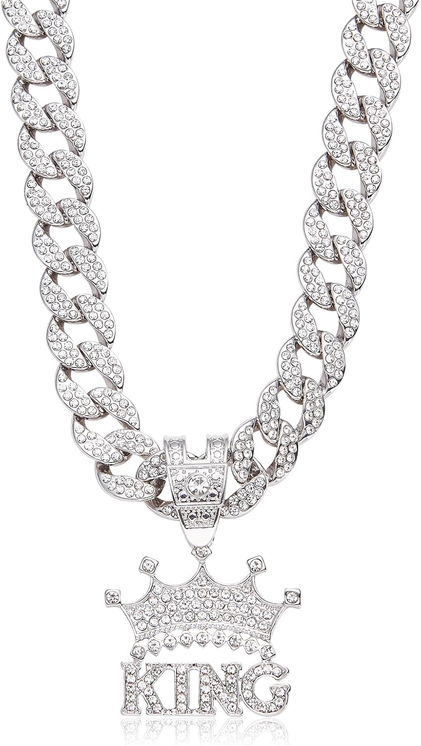 Mens Hip-hop Cuban Link Chain, Bling Rhinestone Nigeria Ubuy