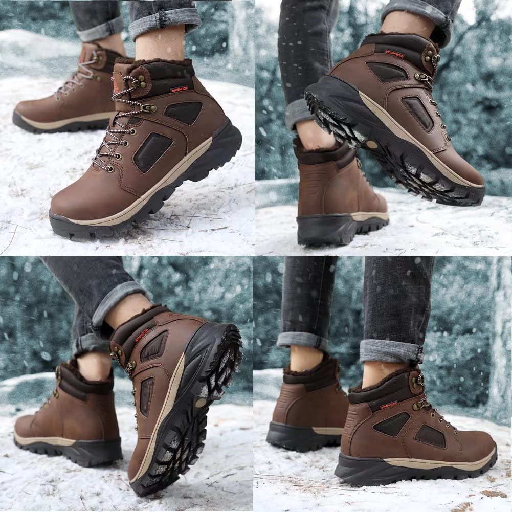 Bottes de Neige Homme Snow Boots Hiver Bottes de Randonnée Impermeable Trekking Chaudes Chaussures