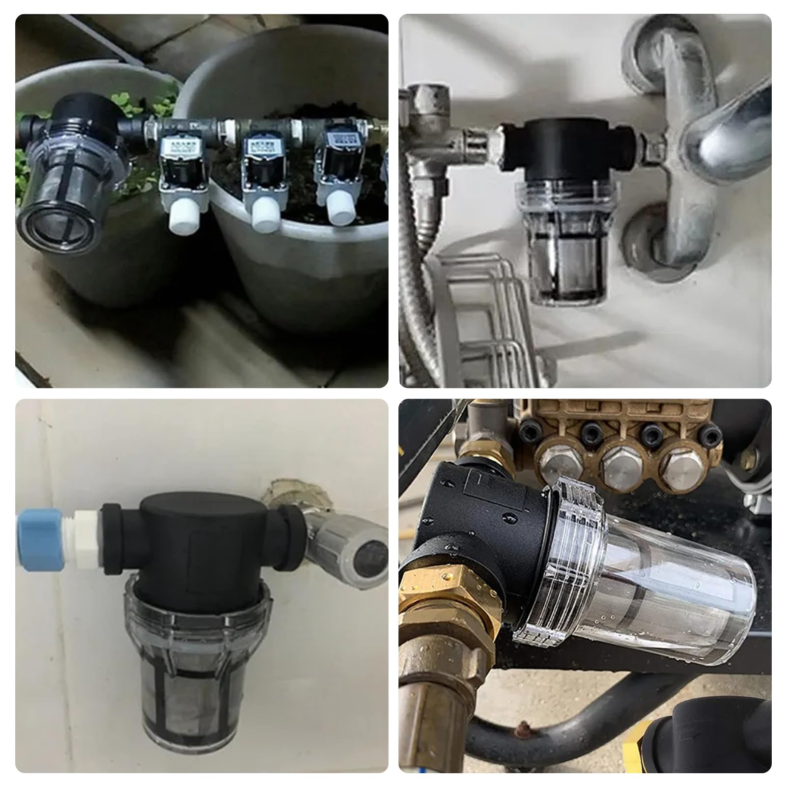 Set Filtri Per Acqua Giardino 3/4” | Prefiltro Per Idropulitrice, Pompa, Irrigazione | 2 Filtri + Accessori - Foto 4