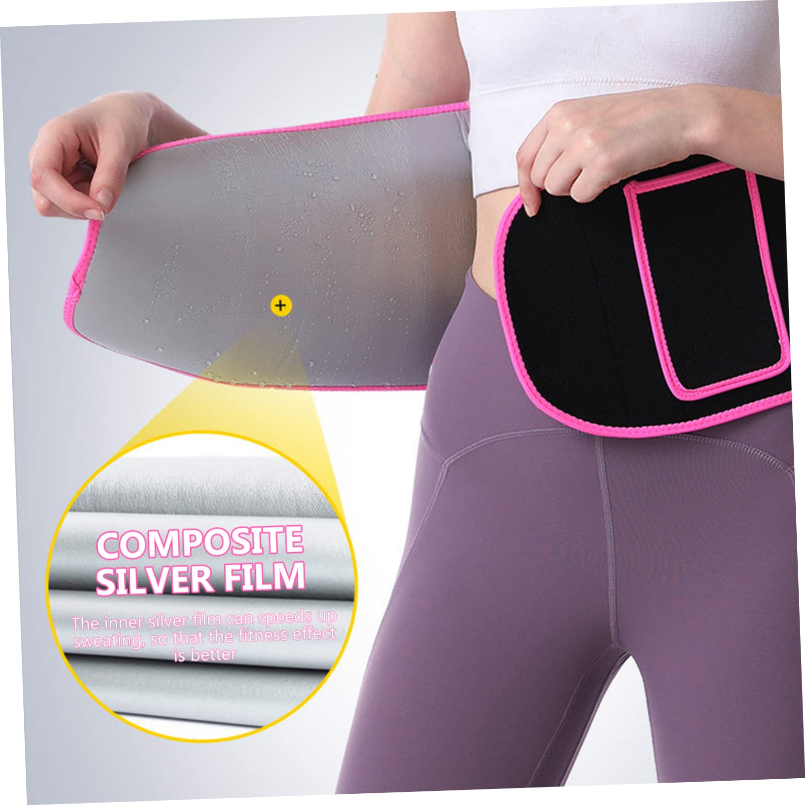 FOMIYES Sport Waist Support Belt for Comfortable Elastic Waist Strap for Lumbar Support and Core Stability for Running Weightlifting and Fitness Trim